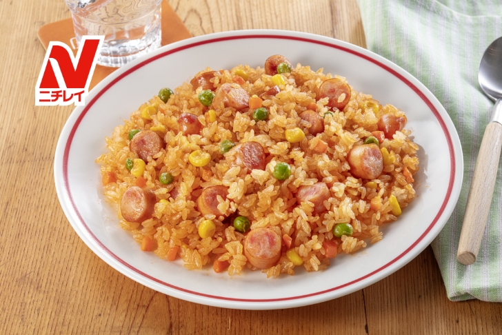 ウインナーとMIXベジタブル入りケチャップライス