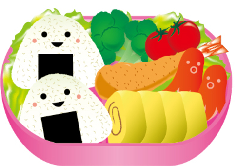 ベクトルかわいい弁当日本のお弁当イラストPremiumベクトル素材