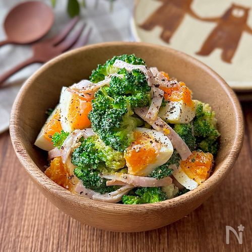 レシピ 生ハムとブロッコリーの味玉サラダ♫ - しにゃごはん blog