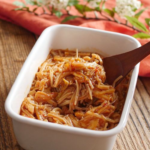 🥬小松菜とえのきの中華風ゆかり炒め💜 ＼ おばんざい御膳の日替わり小鉢にて提供熊本グルメ 熊本ごはん 熊本ランチ おばんざいゆい