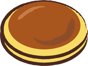 4月4日はどらやきの日イラスト・どら焼き・和菓子・春 和菓子のワンポイントに無料イラスト素材TemplateBox