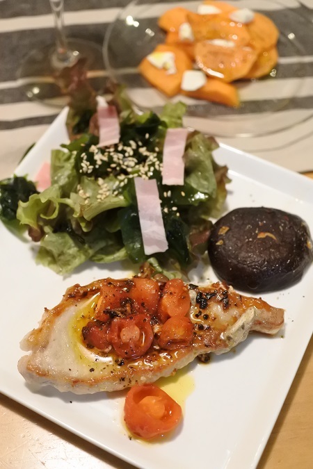 柿とアボカドとクリームチーズのサラダ♡