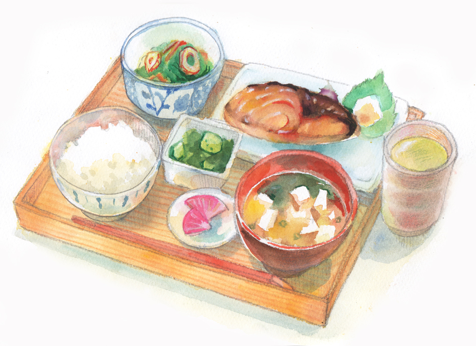 定食 手書き」のイラスト素材・ベクター画像 - イメージマートimagemart