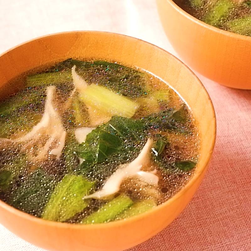 小松菜とまいたけのオイスター炒め