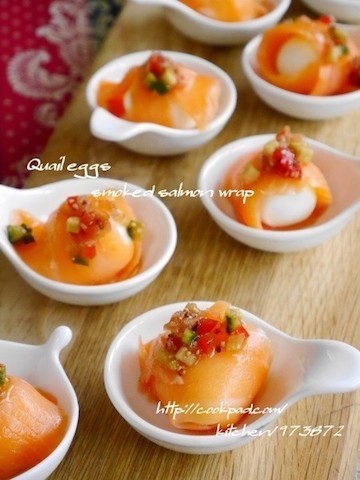 かぶとスモークサーモンのオードブルサラダ