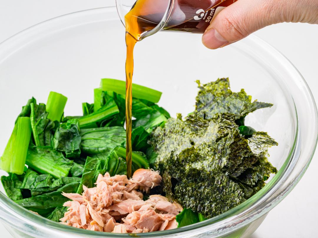 和え物レシピ野菜レシピ管理栄養士レシピここレシピ 𓂅𓎩 簡単にできる和え物レシピ マヨネーズやツナの量はお好みで♡ 野菜の和え物はあっさりしがちたんぱく質系のツナ、カニカマなどの練り物 ほぐしたささみや豚しゃぶなどを入れると 食べ応えと旨みがUPします