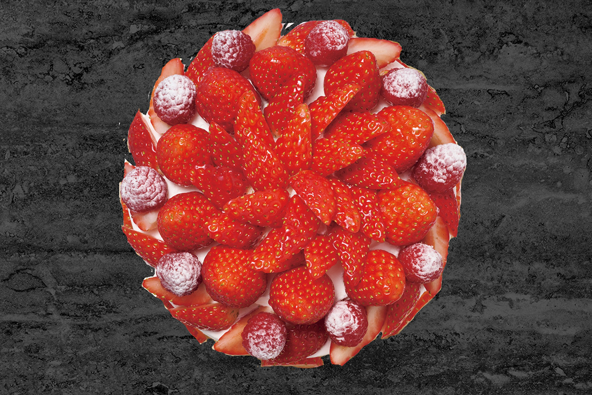 いちごいっぱいのファーストバースデーケーキ 4号 12㎝ 菓子工房オカダCake.jp