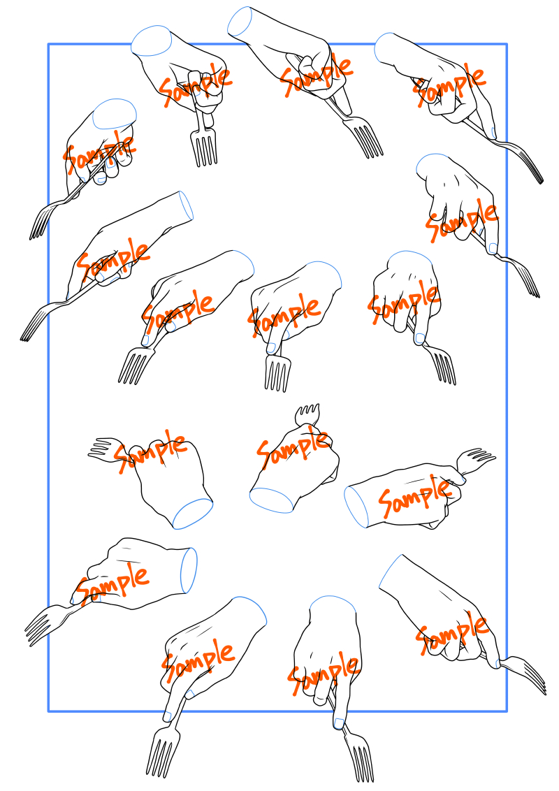 フォークを持つ手の写真素材95747862- PIXTA
