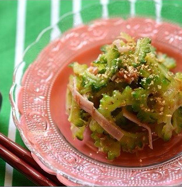 全てレンジ食べきり量簡単ゴーヤのナムル