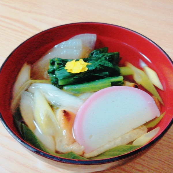 うちのお雑煮 しょうゆ味 豚こま 小松菜