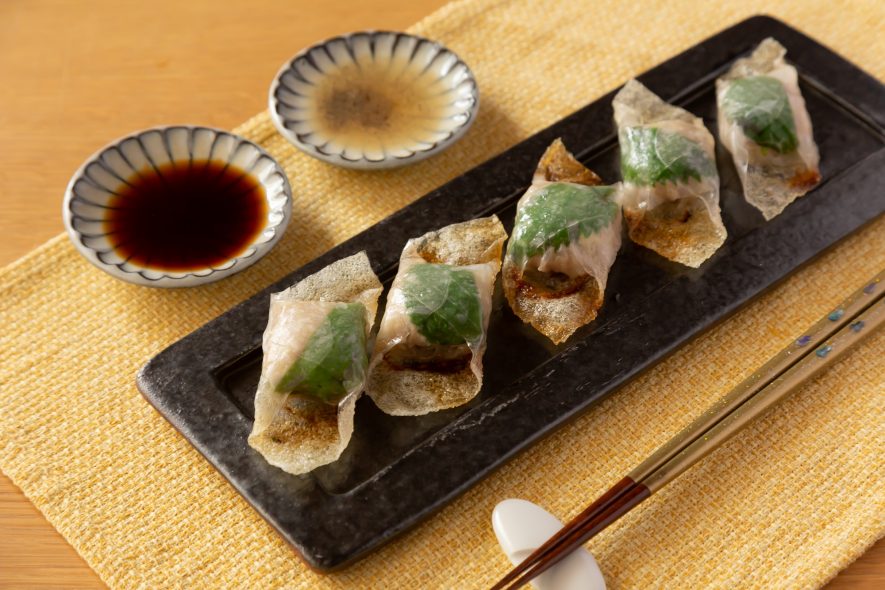 ライスペーパー餃子 羽なしでもパリパリ！ライスペーパーがあまった時に！ - YouTube