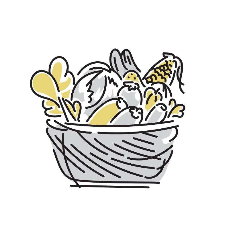 おしゃれでシンプルな食べ物アイコン描きます!SKIMA スキマ