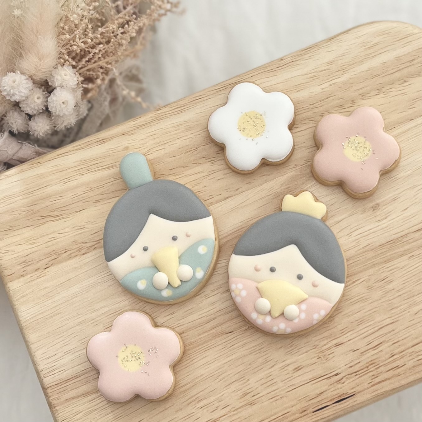 簡単デザイン パーツシートで可愛いうさちゃんパーツでひな祭りクッキーを作ろう！decoration cookie how to making