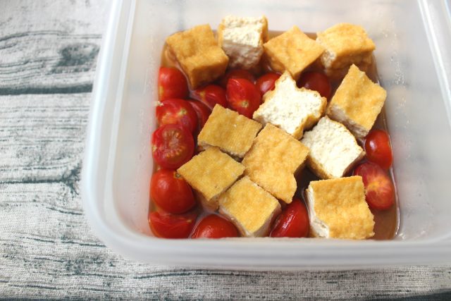 焼肉のたれで厚揚げチーズ焼き