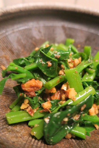 つるむらさきと油揚げの炒め物☆わたしのごはん☆Happy Days☆～Happyレシピ☆～毎日美味しい食卓を♪