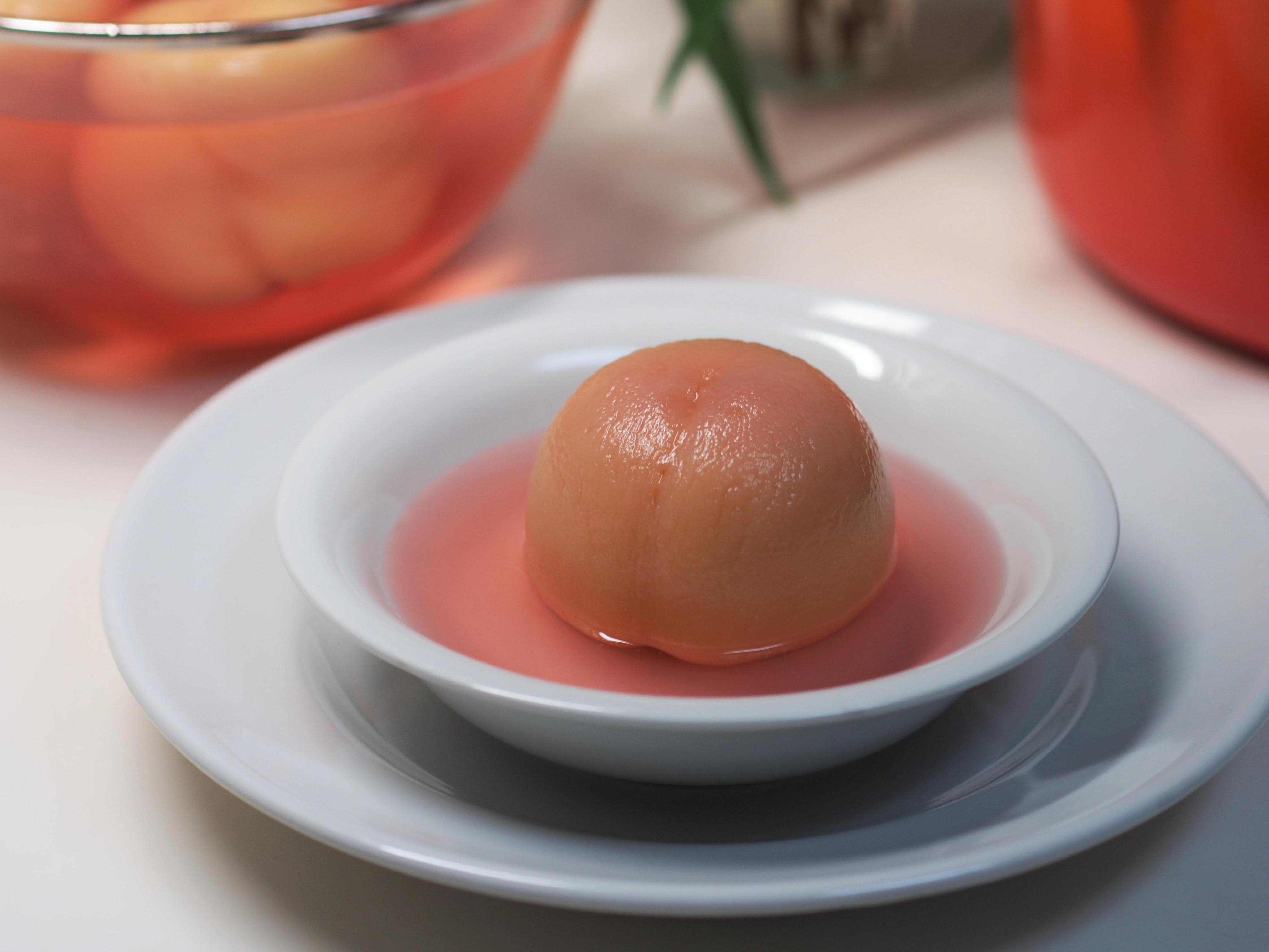 桃のコンポートレシピ 瓶詰め