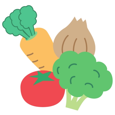 有機農場の野菜のシルエット アイコンPremiumベクトル素材