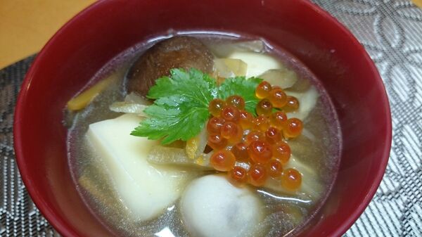 仙台雑煮には欠かせないひきな♪野菜が染み込んで美味しいですよ *^◯^*