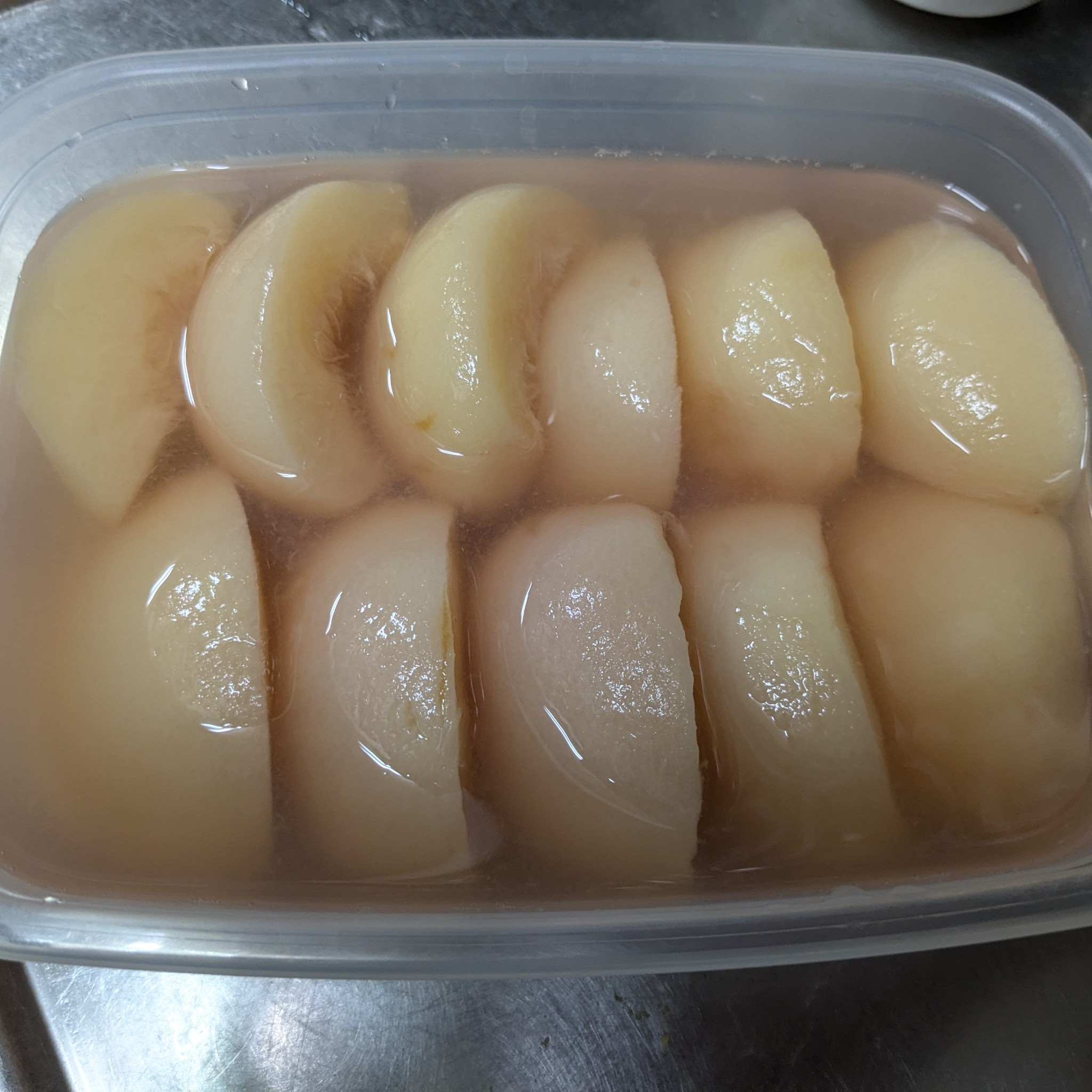 桃のコンポート☆残念な桃のリカバリ