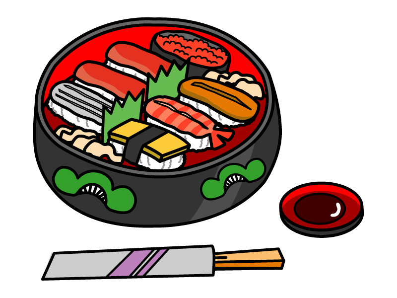 肉寿司のイラスト無料のフリー素材 イラストエイト