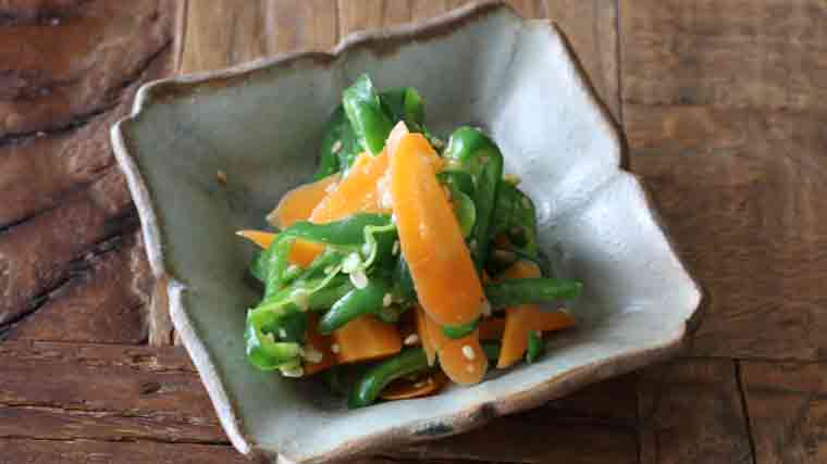 野菜ひとつ 丸ごとピーマンの洋風煮びたし