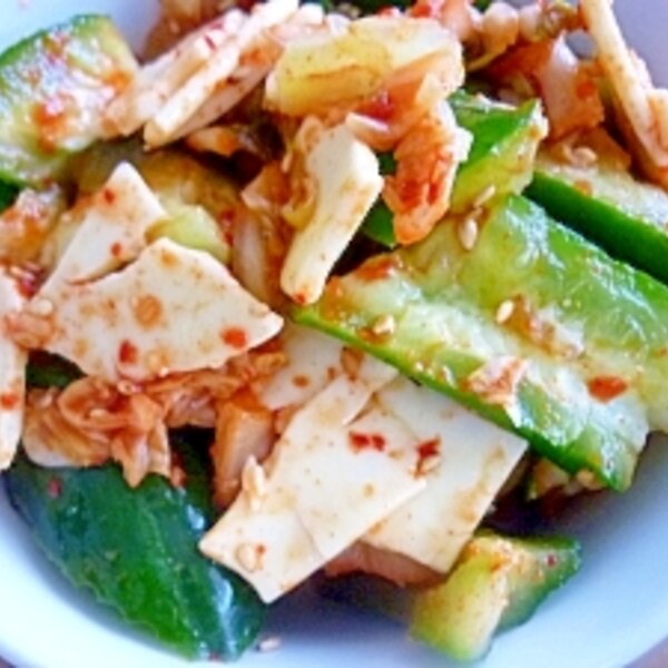 きゅうりとキムチのクリームチーズ和え