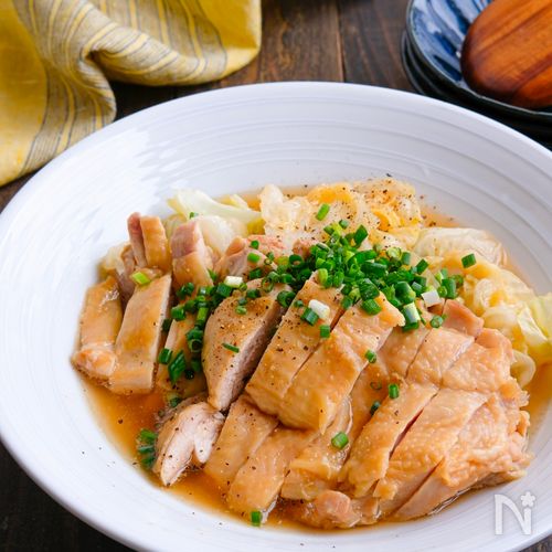 鶏とキャベツのうま塩パスタフライパンひとつやみつき