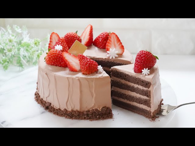 まるごと苺のチョコショートケーキのレシピ