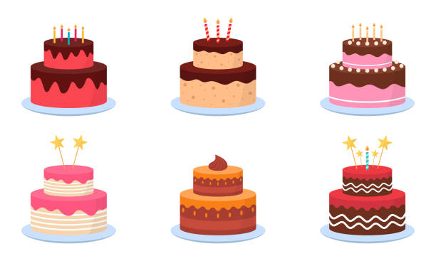 3,923 誕生日ケーキ High Res Illustrations - Getty ImagesHappy birthday, 風船,ウェディングケーキ