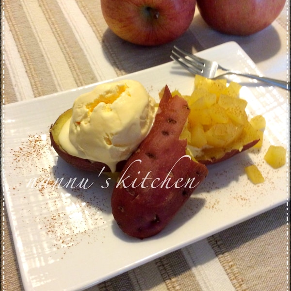 焼き芋アイスクリームレシピ日本緑茶センタ