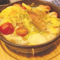 まいわし油漬けを使った、スキレットde簡単アクアパッツァ♡