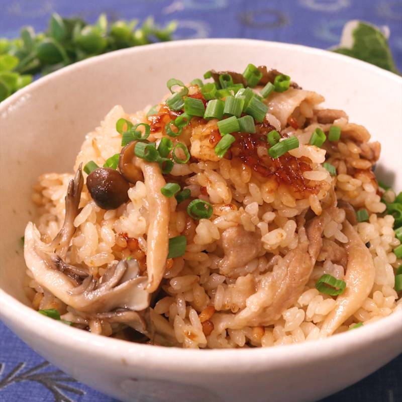 豚バラとごぼう、まいたけもの甘辛炊き込みご飯』のレシピ・作り方 おこげもおいしいオレンジページ ニュースデイリーオレンジページnet