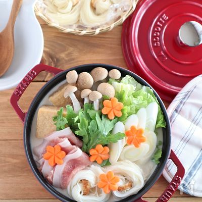 春菊と豆腐のとろみ煮