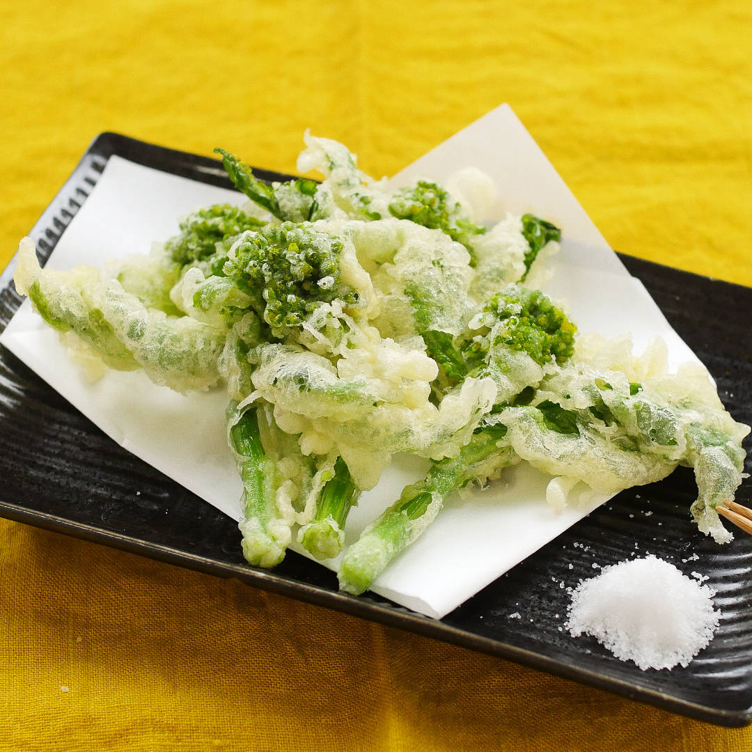 冷めてもサクッと・菜の花天ぷら