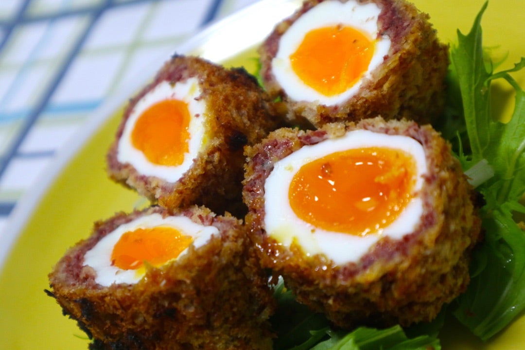 豚薄切り肉で！『とろたまスコッチエッグ』のレシピ 半熟卵のコツありオレンジページ ニュースデイリーオレンジページnet
