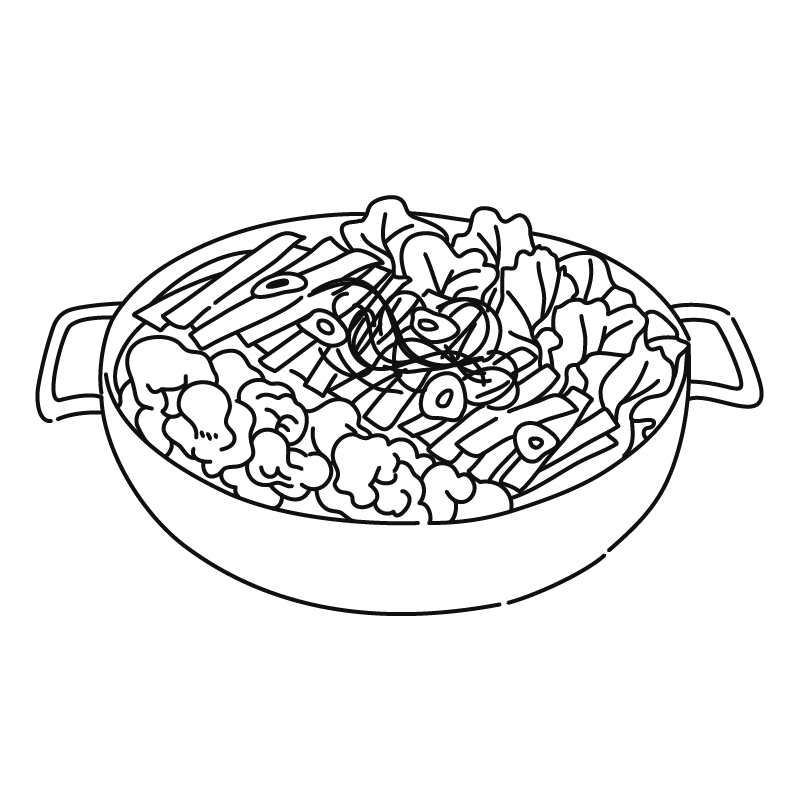 もつ鍋：イラスト無料