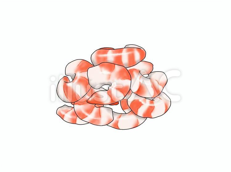 海老 むきエビ エビフライ 手描き水彩イラスト素材 イラスト素材7568308- フォトライブラリ