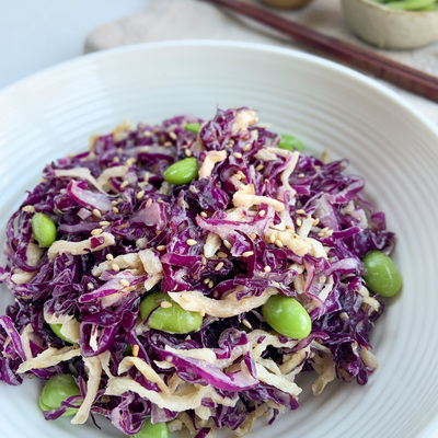 紫キャベツと紫玉ねぎのコールスロ