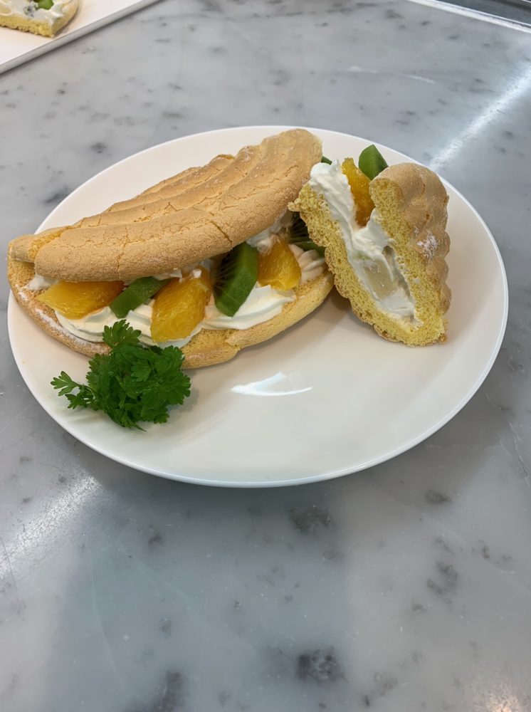 ビスキュイ生地を使って♪ふんわりバニラのオムレットすきなこと ぜんぶ。愛知県豊橋市のお菓子教室La Bonbonnière