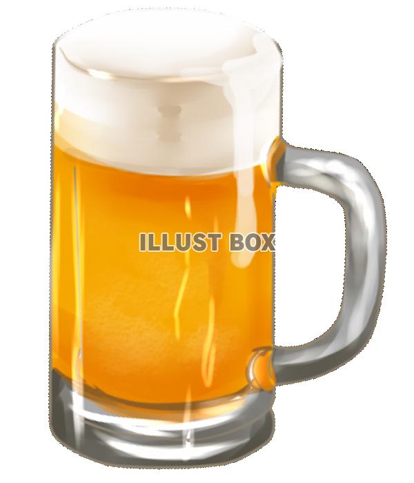 ビールジョッキイラストのフリー素材イラストイメージ