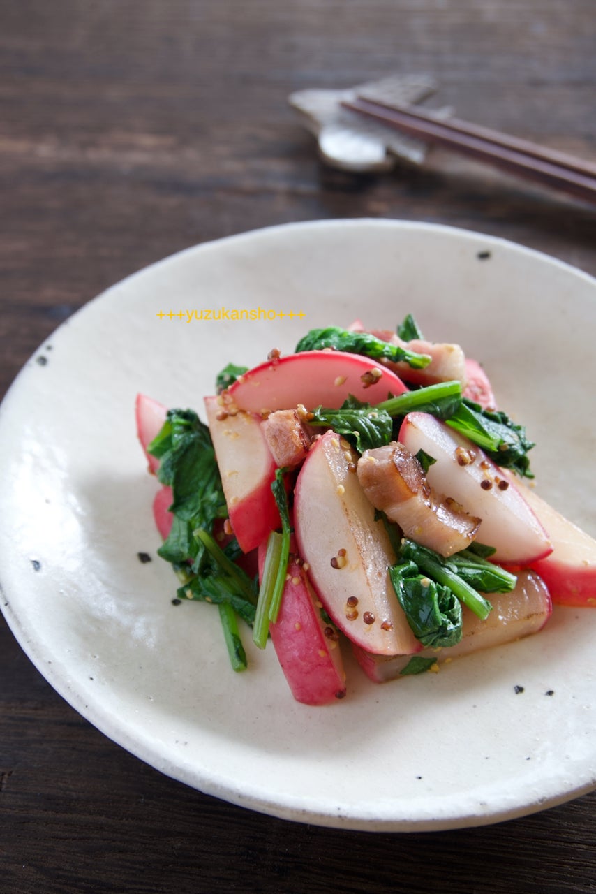 ラディッシュと紫玉ねぎの即席ピクルス＆旬の魚のカルパッチョ