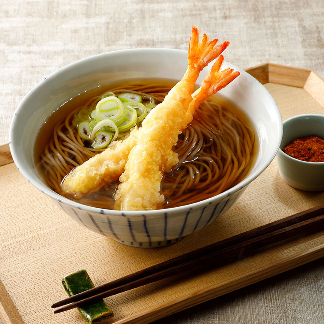 穴子と季節野菜の天ぷら盛りそば献上伊吹蕎麦つる亀庵