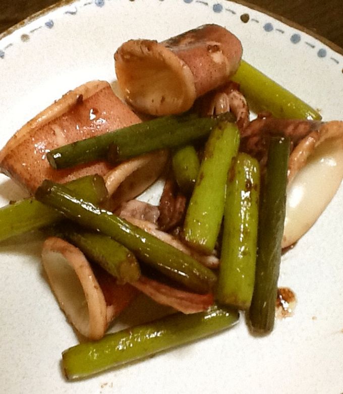 中国料理にんにくの芽イカTikTok