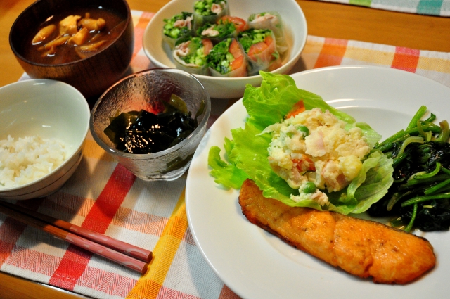 サーモンのムニエル定食＊レシピ＊mieko's kitchen -ミイコズキッチン