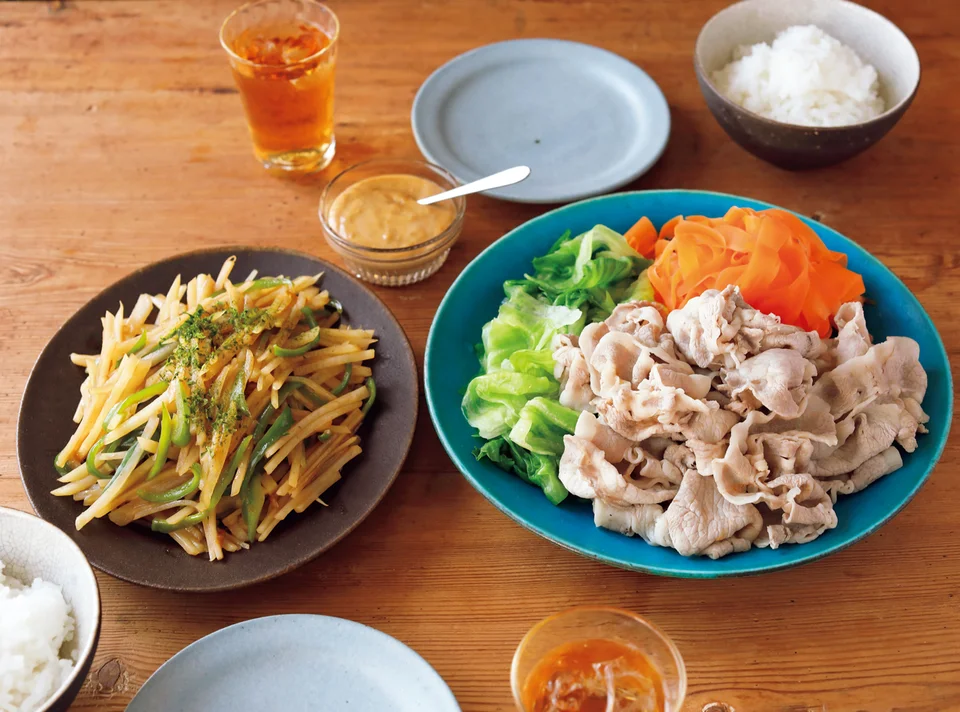 ６種の野菜と豚の冷しゃぶ