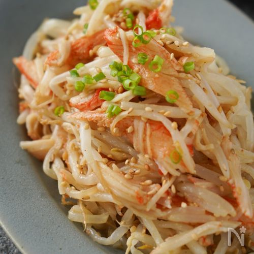 レンジで5分 もやしとカニカマのナムル