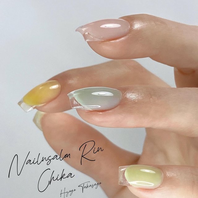 クリアフレンチが秋っぽい🥰 いわき市ネイルサロン いわき市ネイル 福島県ネイルサロン 福島県ネイル クリアフレンチ クリアネイル2025.10.03いわき市植田町のネイルサロンOZ nail オズネイルぐるっといわき