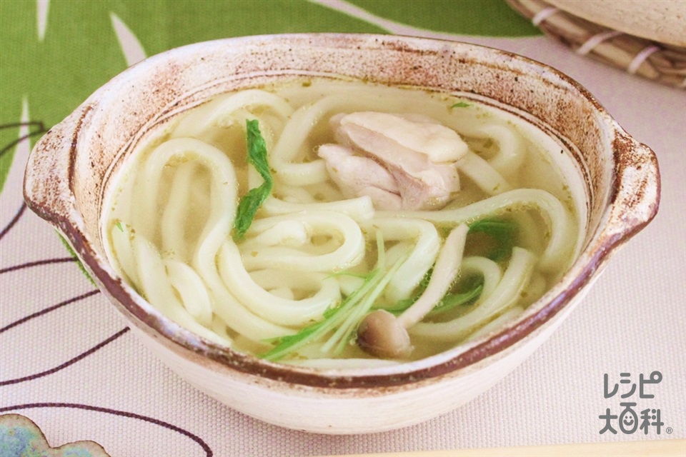 柚子胡椒 オクラ納豆のあったかうどん