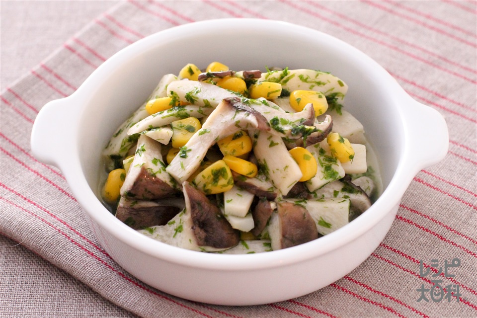 豚肉の生姜焼きとほうれん草ともやしの胡麻和え混ぜ - JA北ひびき