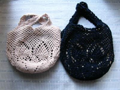 パイナップル模様のバッグを編む時に使う糸や道具の紹介